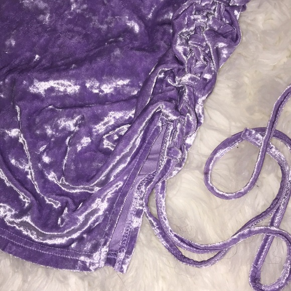 Beautiful sexy velour mini dress size small - Picture 14 of 16